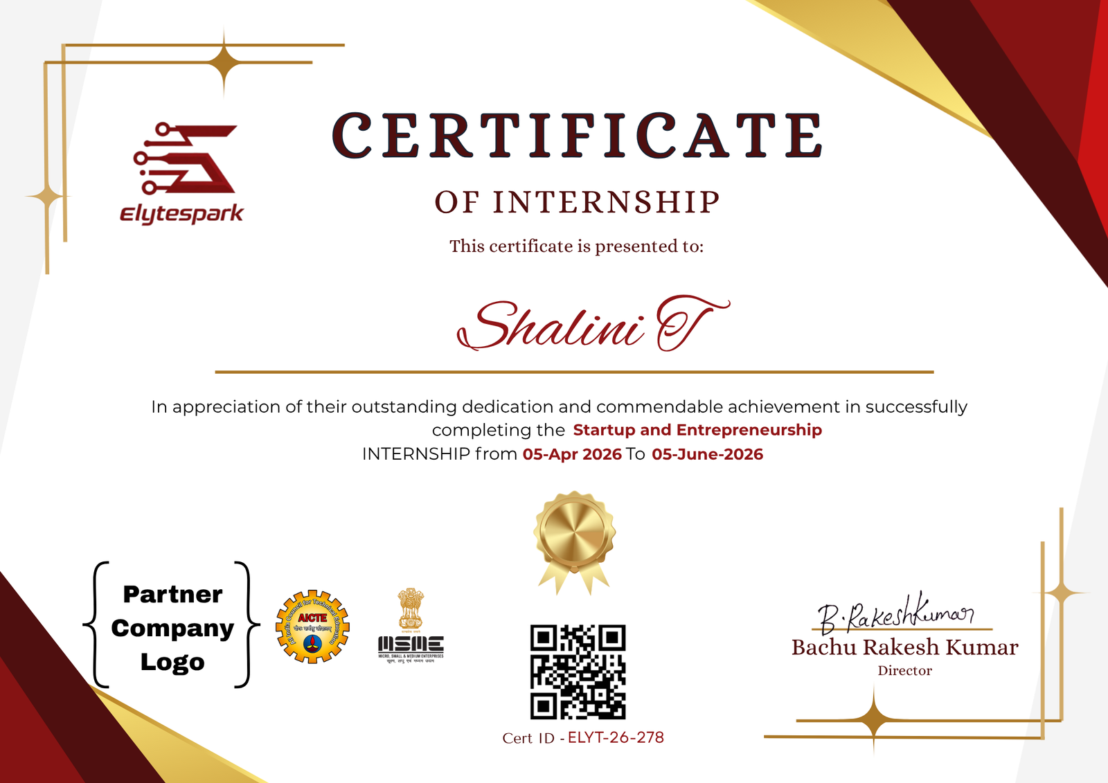 Pertner Company Verified Certificates